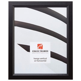 Craig Frames 7171610BK 9 by 13-Inch Picture Frame, Wood Grain Finish, 825-Inch Wide, Solid Black