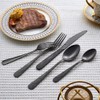 GoGeiLi 40-Piece Black Flatware Set, Stainless Steel Cutlery Set Service
