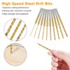 Ainiv 10Pcs Mini Twist Drill Bit Set, Micro Engraving Drill