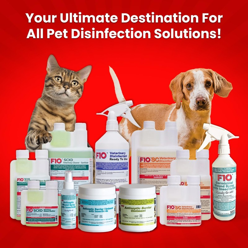 F10 SC Concentrated Veterinary Disinfectant & Cleaner for Kennels, Litter