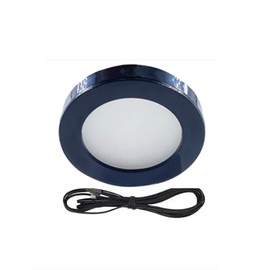 VST 12V Super Bright and Ultra-Thin Under Cabinet Lighting,Recessed or Surface Mount Dimmable Led Puck Light for Jewelry Showcase Display Cabinet Natural White,Driver not Included (1pack, Black-4000K)