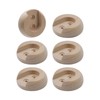 Wealrit 6 Pcs Wooden Closet Rod Holders Unfinished Wood Wardrobe