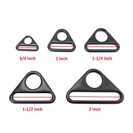 VersaKits 8 Pcs Triangle Rings Heavy Duty 2 Inch Matte Black Metal Triangle Buckles D Rings Connection Point for Strap Belt Purse Bag Dog Collars Sewing