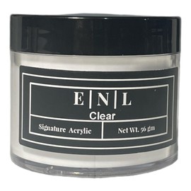 ENL Acrylic Nail Powder: Clear: Acrylic Powder Nail Extensions, DIY Nail Art, No Bubbles and Long-Lasting, Chip Resistant, Clear, 2oz, Crystal Clear, Professional or Beginner Acrylic Powder