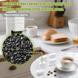 xcivi 6PCS Replacement Coffee Filters Compatible with Drew Barrymore Coffee Maker, Charcoal Water Filters for Beautiful Drew Coffee Machines, Activated Carbon Replacement Water Filter