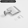 CASEWIND Toilet Roll Holder with Lid Brushed Stainless Steel Wall