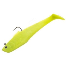 Tsunami Holographic 6" Swim Shad Soft Bait - Opaque Chartreuse
