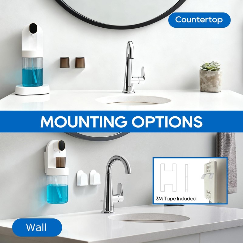 Automatic Mouthwash Dispenser for Bathroom, 21.12oz(600 ml)Touchless Smart Mouth Wash