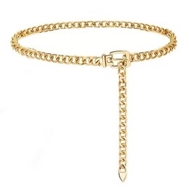 CaySep Western-Concho-Chain-Belt-Women Cowgirl Metal-Belts for Dresses Jeans Country Concert Outfit