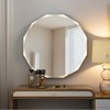 SNUGACE Single Beveled Edge Circle Mirror Frameless Wall Mount Round