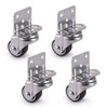Skelang 4 Pcs Swivel Castor, 25mm Wheel with L-Shaped Plate,