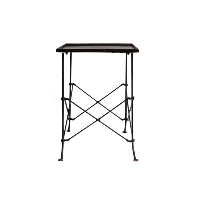 Creative Co-op HD6145 Rectangle Metal Accent Table, 27", Bronze