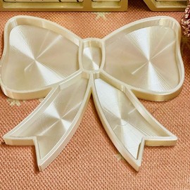 3D coquette bow tray, jewelry tray, crafting tray - Color: Black