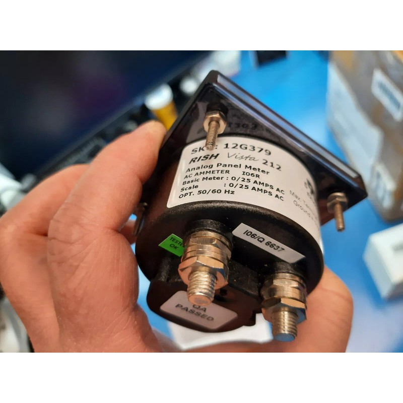 Grainger / Rish Vista Analog Panel Meter, AC 0-25 Amps