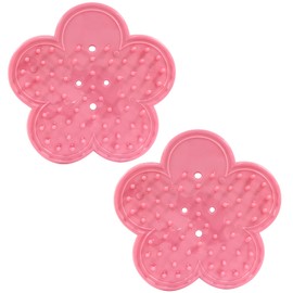 Bonsicoky 2 Pcs Thorn Remover Tool, Rose Trimming Remover Tool, Plastic Thorn and Leaf Stripping Tool for Florist Garden, Pink