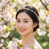 LOHGOU Pearl Headband, Lightweight, Painless, Thin, Sparkling Hair Accessory, For