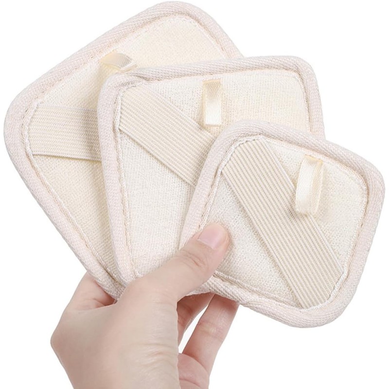 Esponja Vegetal para Ducha de Baño 5 Piezas, Lufa Beige