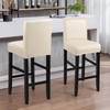 YISUN PU Bar Stool Covers Set of 2/4, Stretch Removable