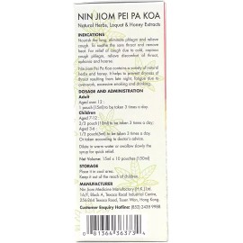 Nin Jiom - Pei Pa Koa (Convenient Pack), 15ml X 10 Sachet (Pack of 1)