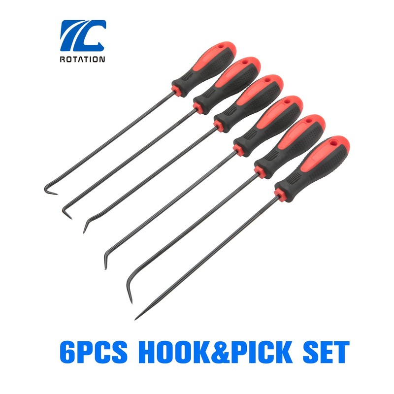 ROTATION Extra Long Precision Hook and Pick Set, 6-Piece Set,