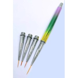 Unbranded juego  de pinceles  liner  para uñas con puntas intercambiable