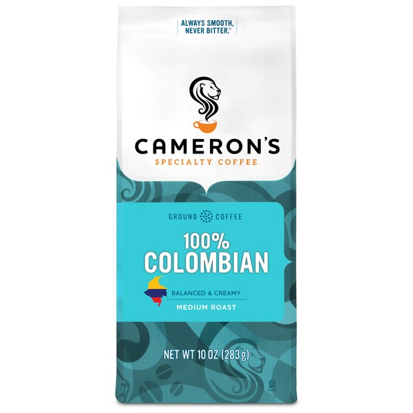 Cameron's Coffee Roasted Ground Coffee Bag, 100% Colombian, 10 Ounce