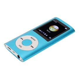 Portable MP3 Player Compact Design 1.8 Inch LCD High Fidelity Sound Music Player Digital Audio Device Metal Body Storage Support (Blue)