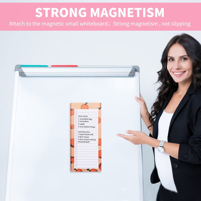 2 Pack Magnetic Shopping List Pad for Fridge, 100 Tear