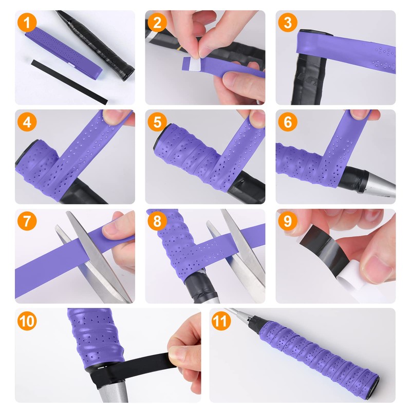 Flintronic Racquet Grips, 6 Pack Super Absorbent Badminton & Tennis
