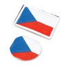 4Pcs Czech Czech Republic Flag Patches, Hook and Loop Embroidered