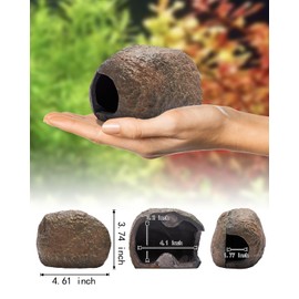 fzwzydd Magnetic Aquarium Cave - Shrimp cave - Cichlid Caves for Aquarium,Resin Fish House - Shrimp Hide for Fish Aquarium Decor,Fish Tank Cave for Betta Fish Tank Decor