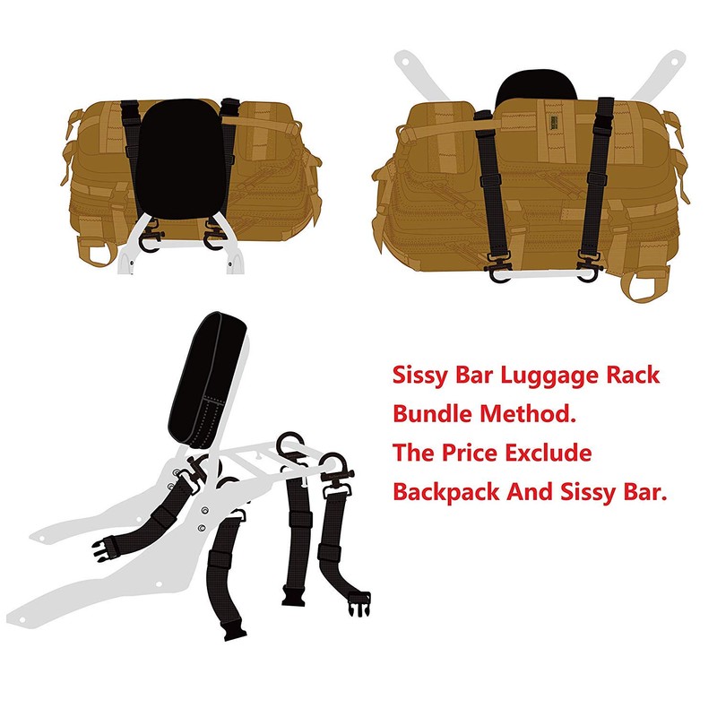 Seibertron Adjustable Utility Sissy Bar Straps Travel Accessories Design Motorcycle