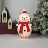 Everstar 28'' UL POP UP Fluffy Snowman Sculpture, Red