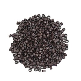 500pcs 5.0mm Micro Ring Link Hair Extension Link Beads for Wig (Dark Brown)