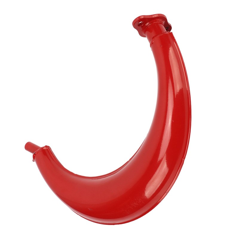 Exhaust Muffler Red Exhaust Silencer Pipe Half Moon Shape 40mm