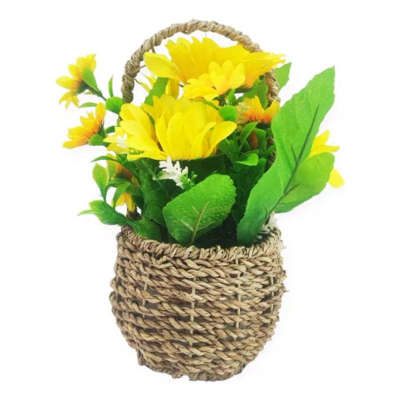 Decorando Arreglo Planta Flor Artificial Con Maceta