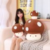 Yeqivo Cute Mushroom Plush Toy, Red 3D Soft Mushroom Plushie