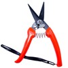 Professional Sheep and Goat Claw Shears 8" Red Black Serrated