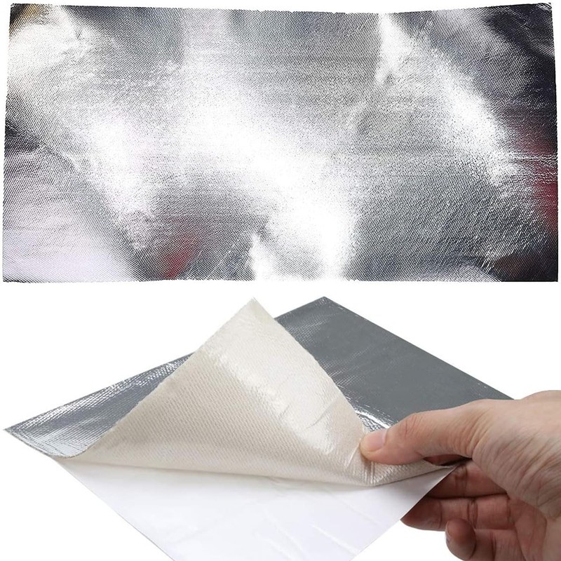 Xinhan (Gold-Silver-Black) Adhesive Backed Aluminized Thicken Fiberglass Sheet Practical Heat