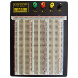 EX ELECTRONIX EXPRESS Solderless Clear Breadboard - 2,390 Tie Points, 9.4" x 7.7", 4 Binding Posts