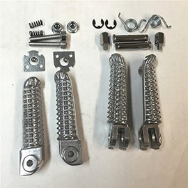 SMT-Polish Front Rear Foot Pegs Footrest Kit Compatible With YZF R1 1998-2011 YZF R6 1999-2011 [B0178N5DT4]