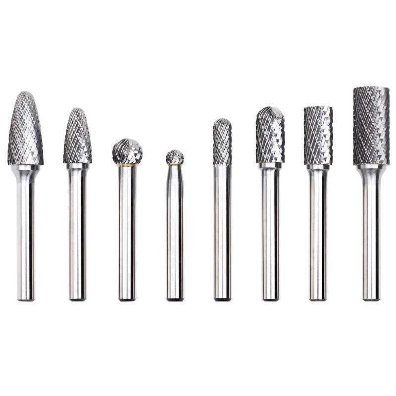 Fairmount Tools 8 Piece Long Shaft Rotary Carbide Cutter Files