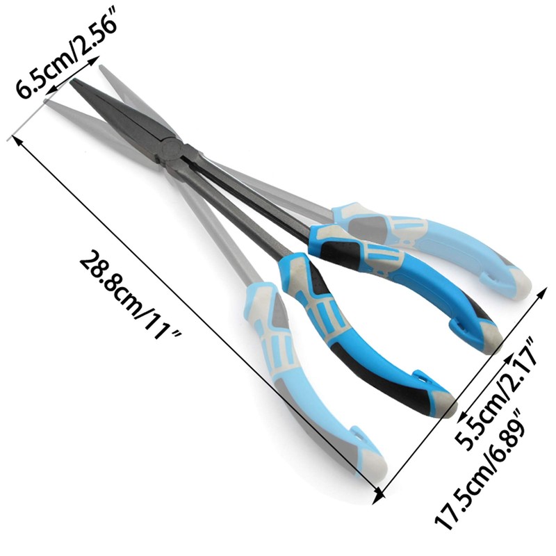 CRAZY SHARK Long Nose Fishing Pliers Hook Remover Tools 11