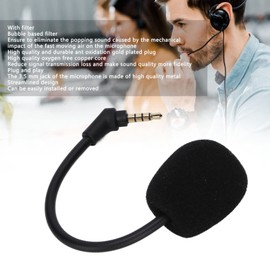 Mini Flexible Microphone 3.5mm - Replacement Detachable 3.5mm Microphone Noise Cancelling Mic for Hyperx Cloud Flight S, for Hyperx Cloud Flight - Black
