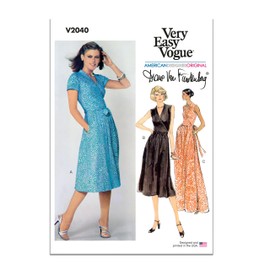 Vogue Paper Pattern V2040H5 Women's Dress with Wrap Pattern by Diane von Furstenberg H5 (34-38-40-42)