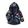 LeeXiang Toddler Boys Full Zip Dinosaur Hoodies Comfortable Sweatshirt (Blue