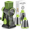 KEOUKE Rotary Cheese Grater Hand Crank Transparent - Shredder Slicer