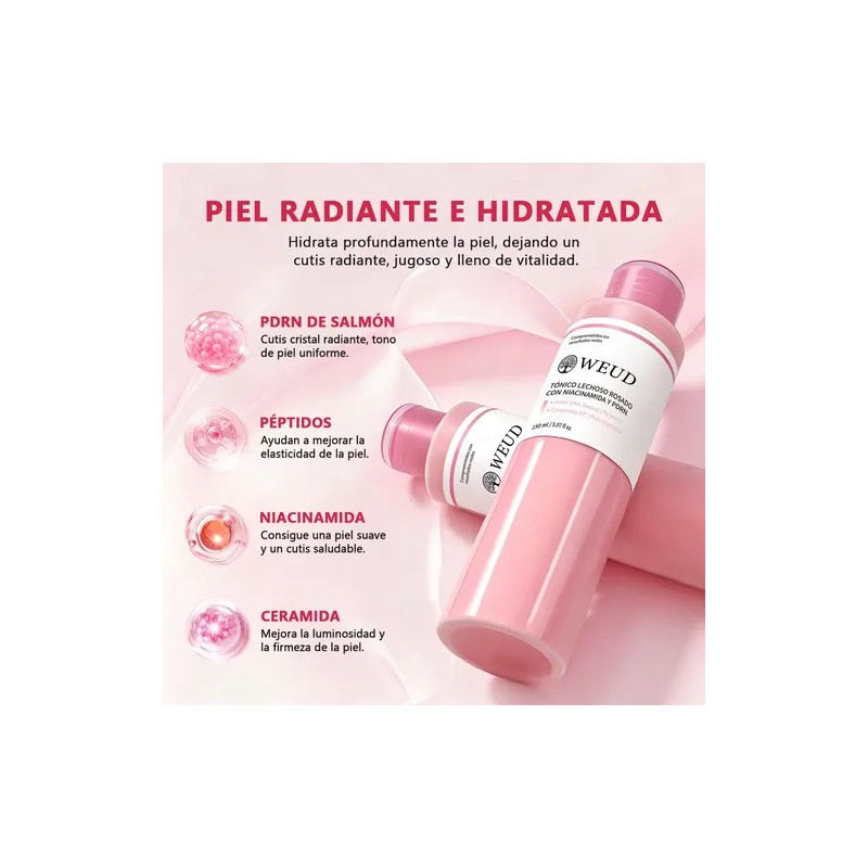 3pcs Weud Tónico Luminosidad, Hidratación Y Control De Grasa