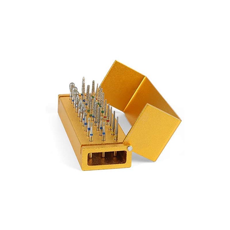 High Speed Diamond Bur Set with Aluminium Alloy Shelf by