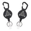 2 Pack Retractable Keychain - Heavy Duty Carabiner Badge Holder,